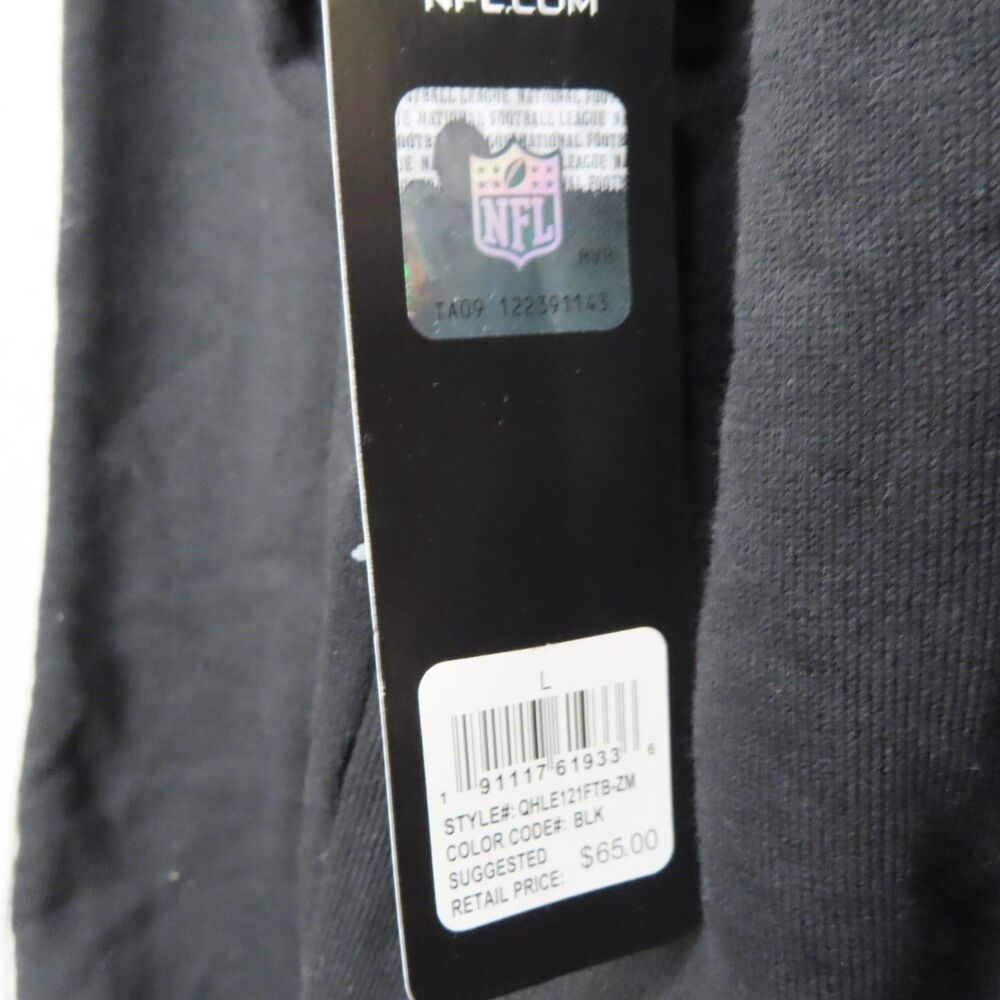 Team Apparel Sweatshirt Large Black NFL Tampa Bay Buccaneers Hoodie Pullover NEW - Picture 4 of 9